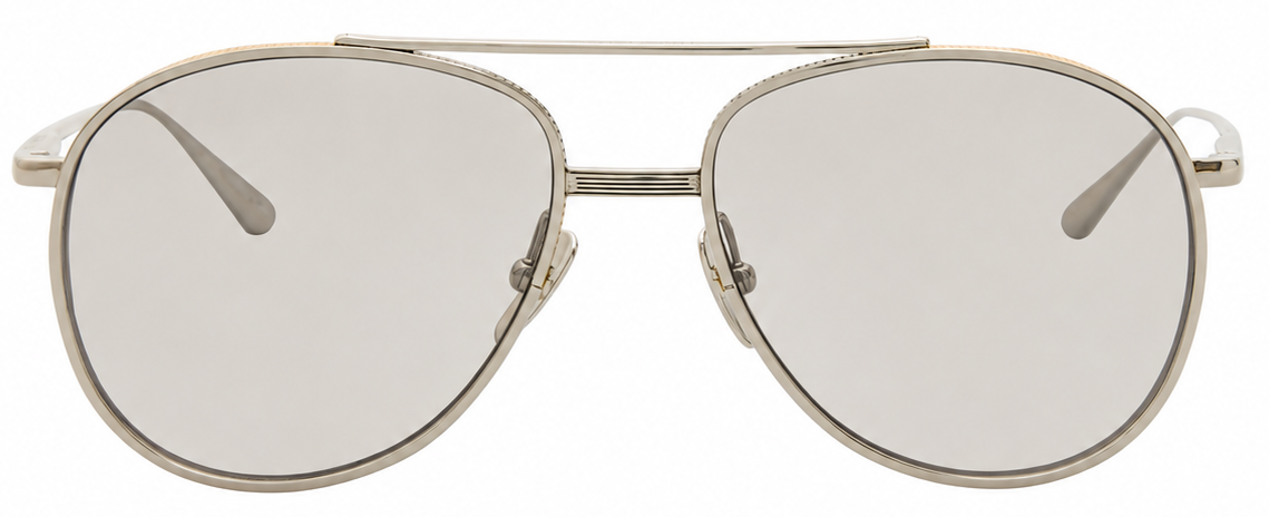Color_LFL1547C6SUN - Meret Aviator Sunglasses in Yellow Gold and Grey Photocrome