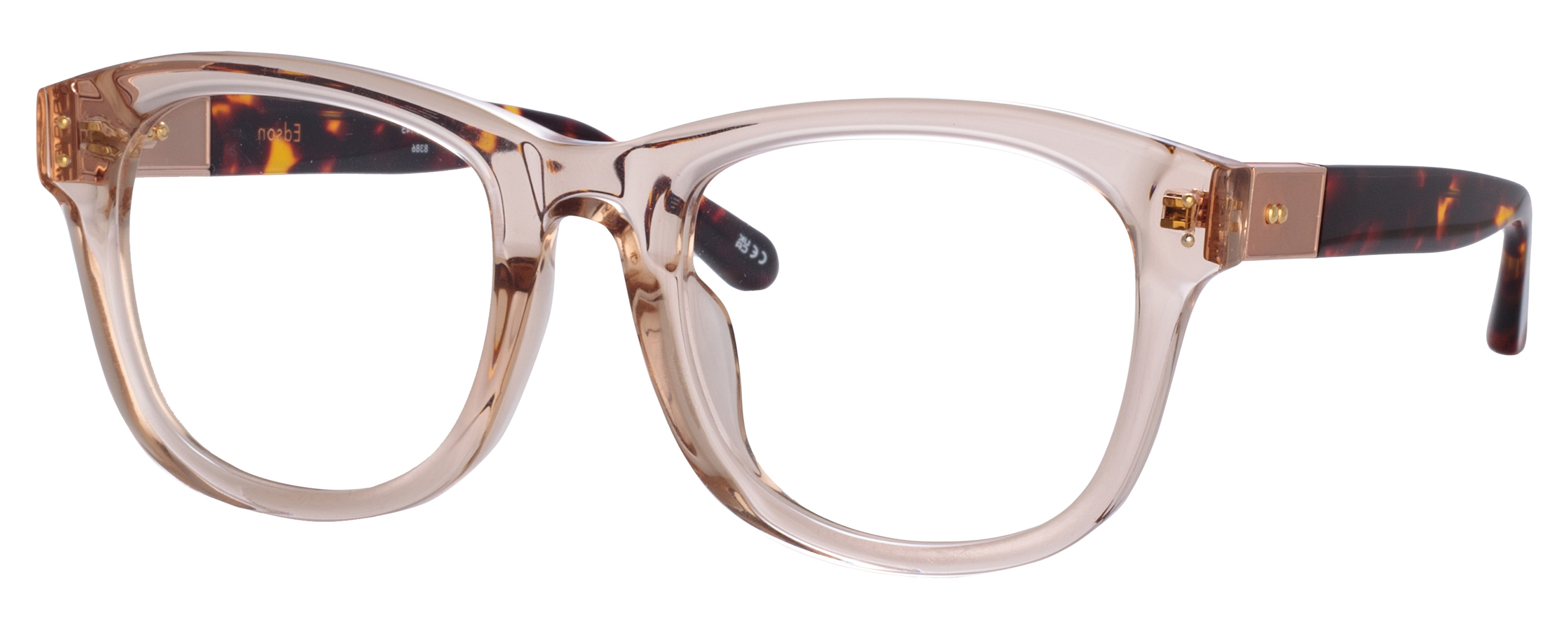 Color_LFL1385C3OPT - Edson D-Frame Eyeglasses in Nude and Clear