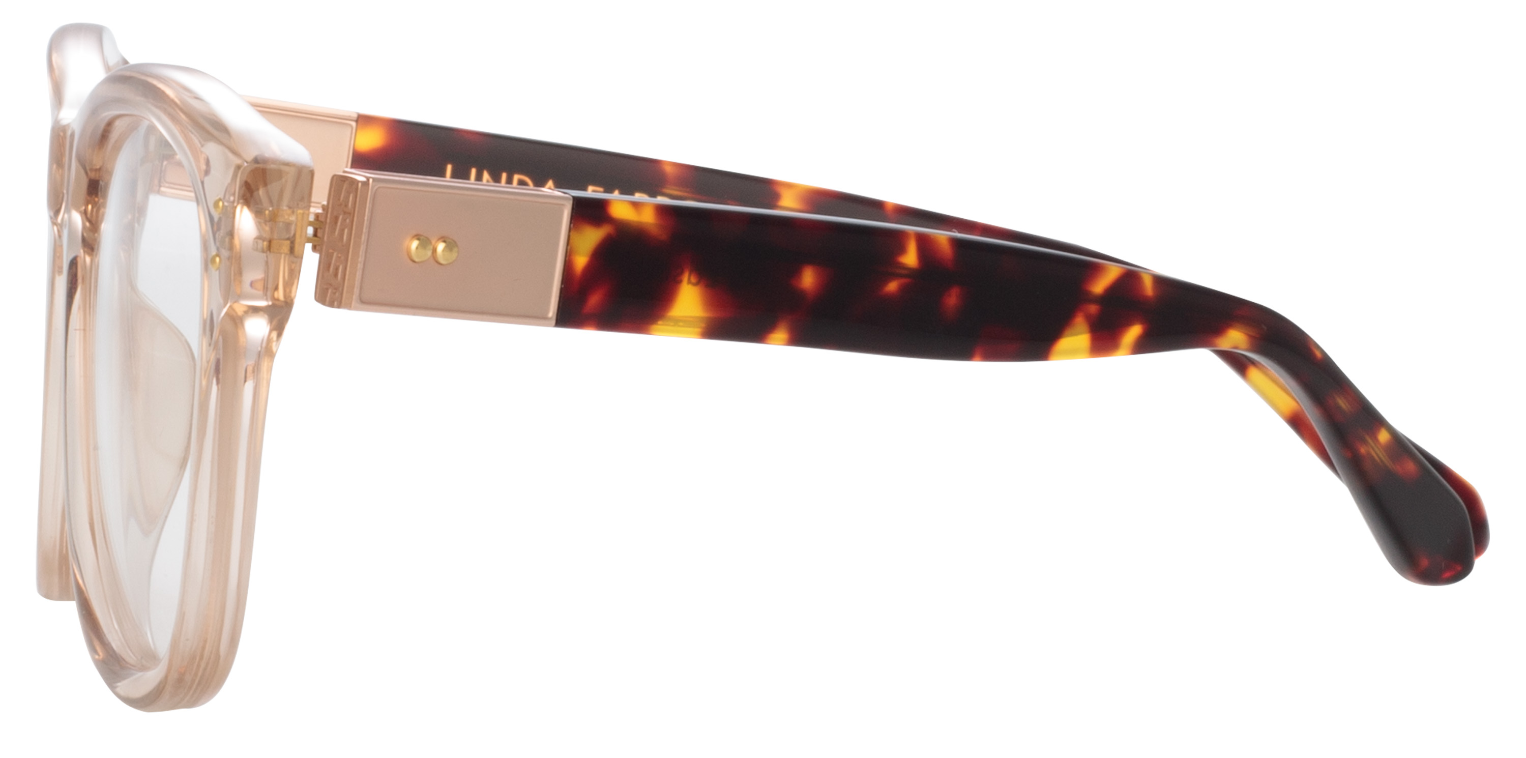 Color_Color_LFL1385C3OPT - Edson D-Frame Eyeglasses in Nude and Clear