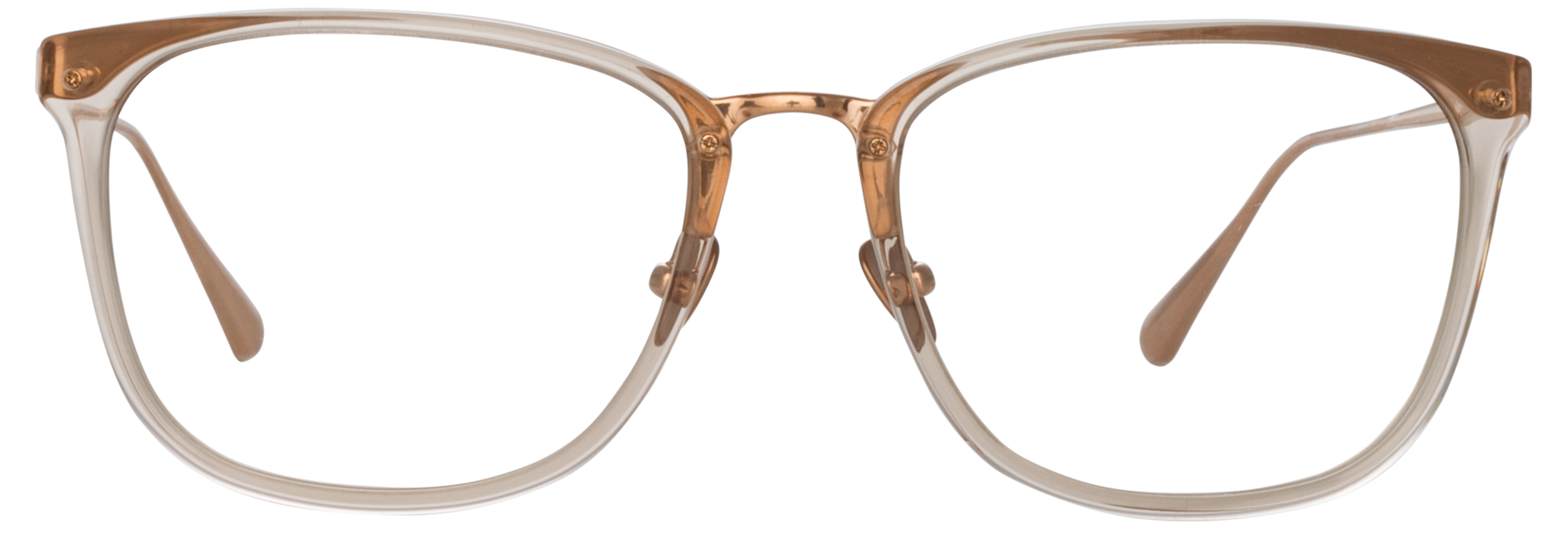 Color_LFL1457C6OPT - Cassin D-Frame Eyeglasses in Nude / Rose Gold and Clear