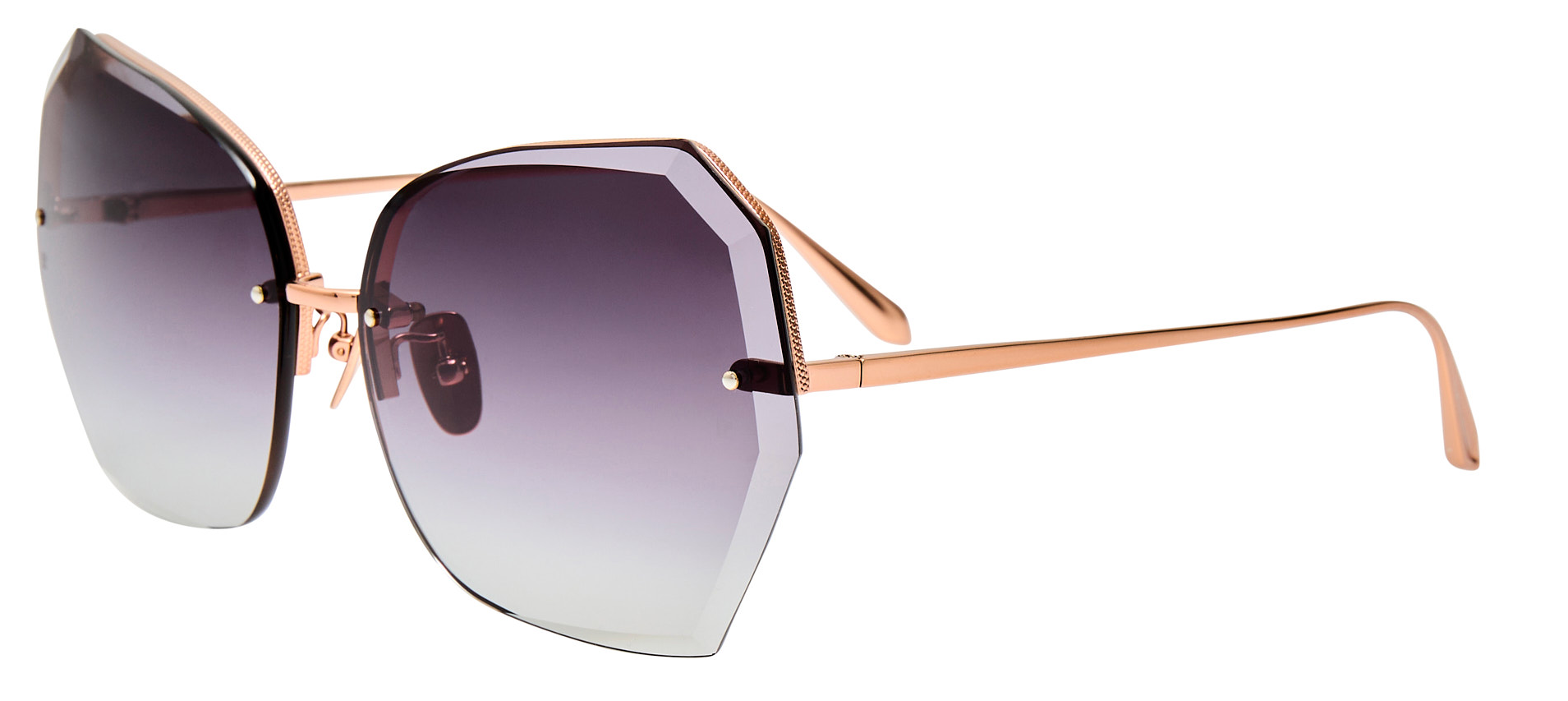 LFL1546C3SUN - Lila Oversized Sunglasses in Rose Gold and Grey Grad LIMITED EDITION