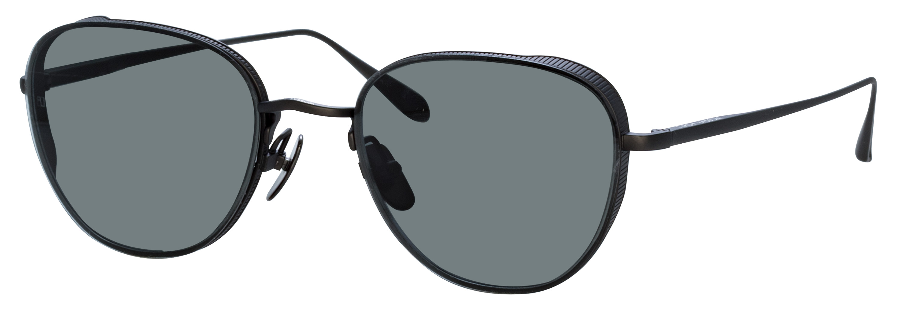 Color_LFL1503C2SUN - Hardy Aviator Sunglasses in Matt Nickel and Grey