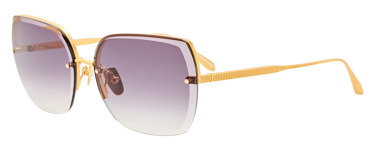 Color_LFL1779C5SUN - Ada Angular Sunglasses in Yellow Gold and Grey Grad