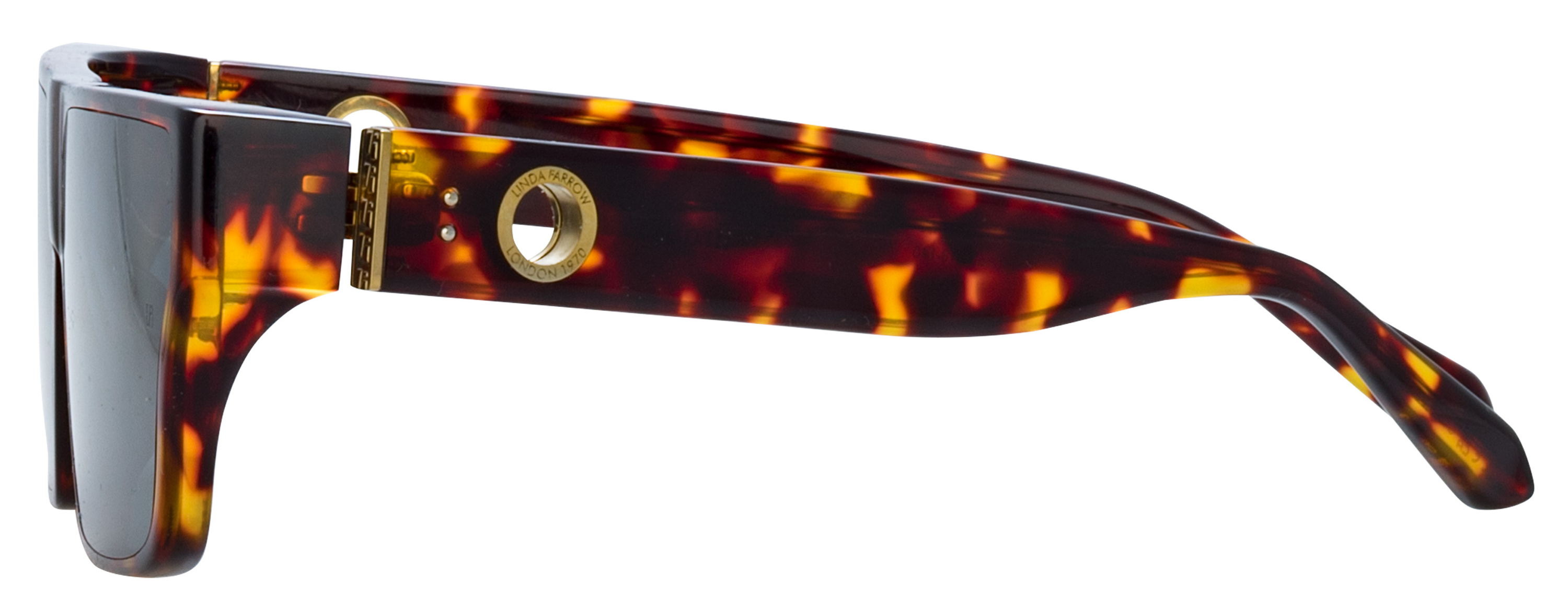 Color_LFL1501C3SUN - Brady Flat Top Sunglasses in Tortoise Shell and Deep Green