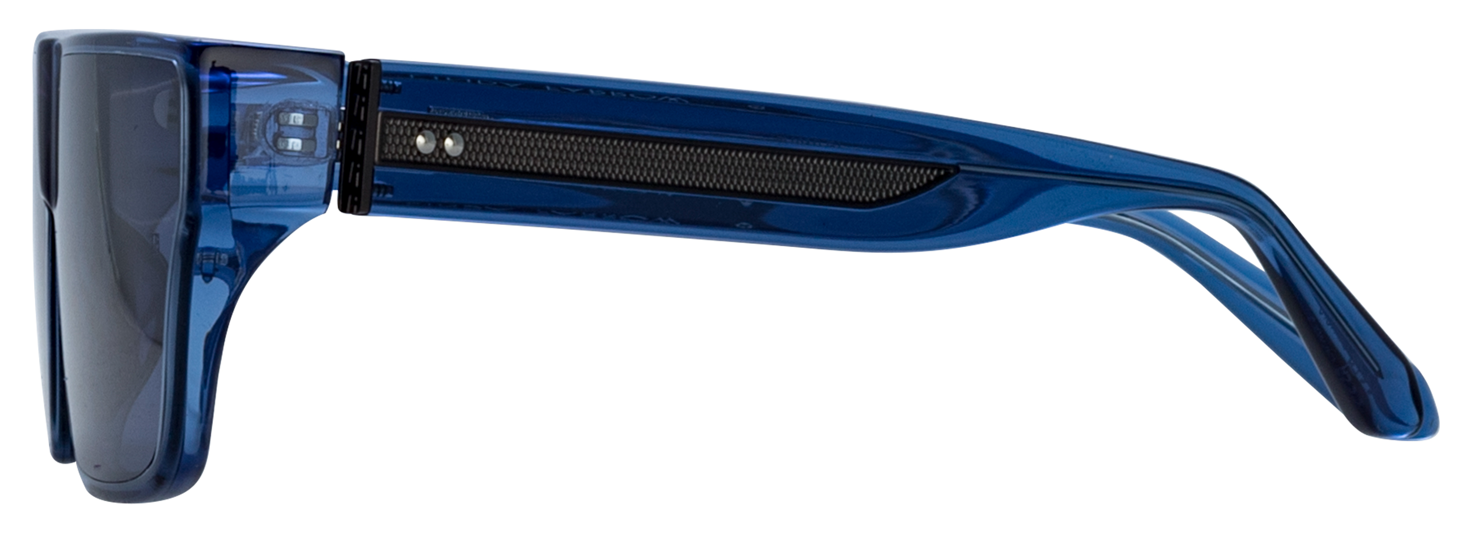 Color_LFL1501C5SUN - Brady Flat Top Sunglasses in Blue and Navy LIMITED EDITION