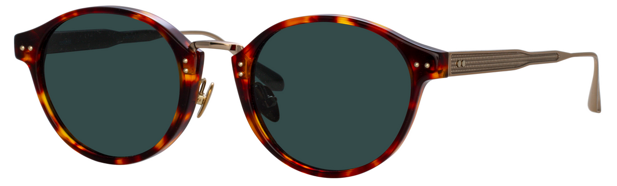 Color_LFL1535C2SUN- Marco Oval Sunglasses in Tortoise Shell and Deep Green