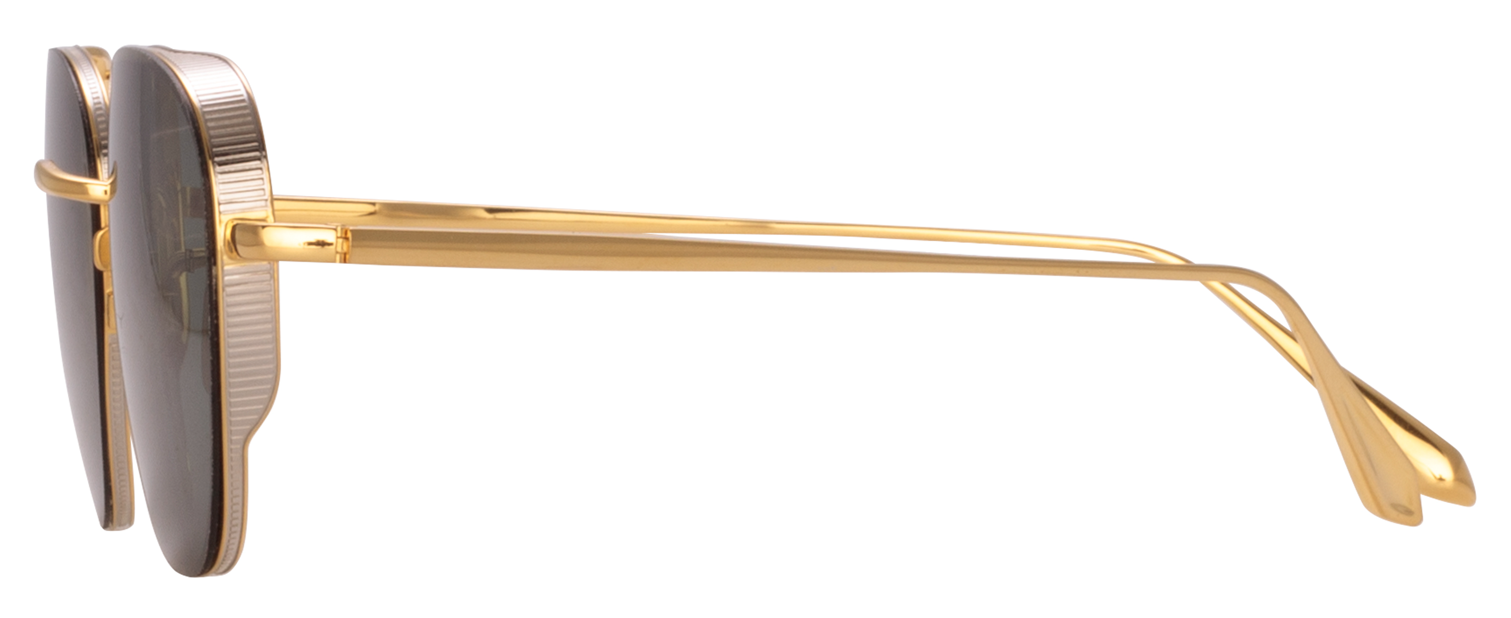 Color_LFL1503C1SUN - Hardy Aviator Sunglasses in Yellow Gold and Green