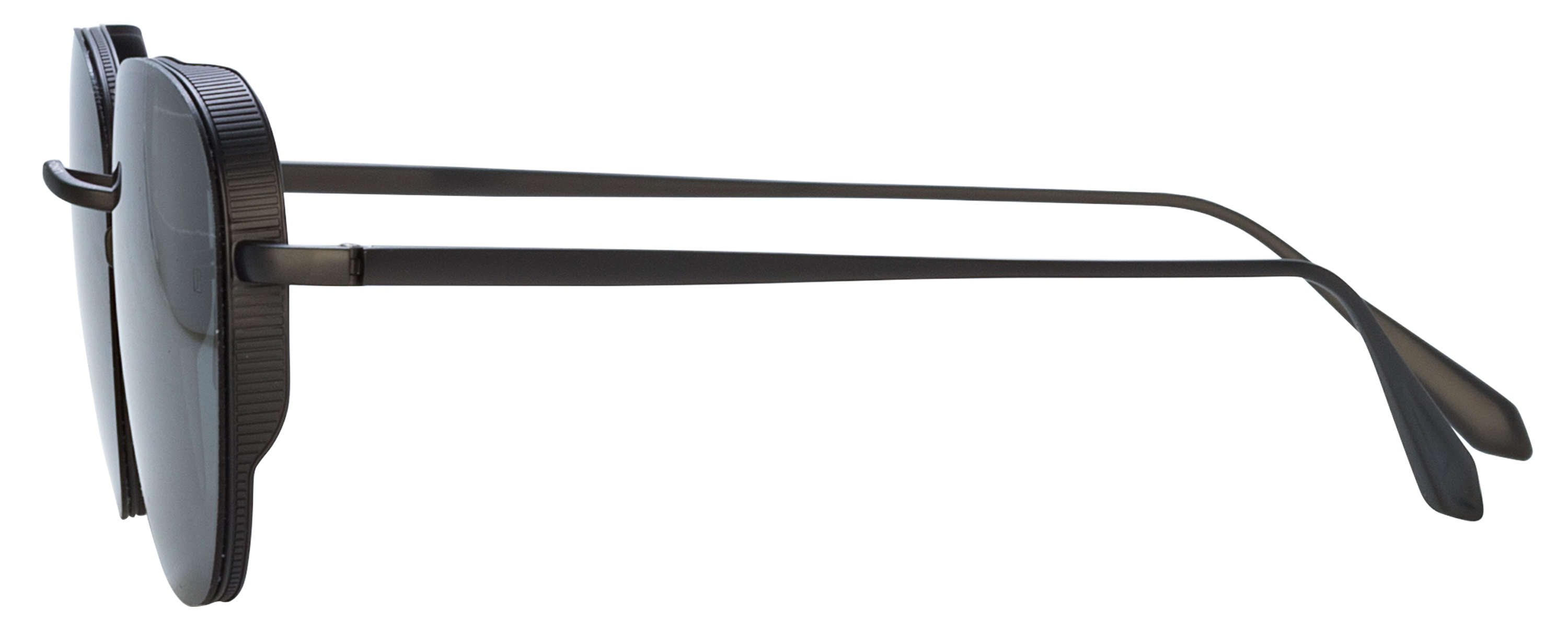 Color_LFL1503C2SUN - Hardy Aviator Sunglasses in Matt Nickel and Grey