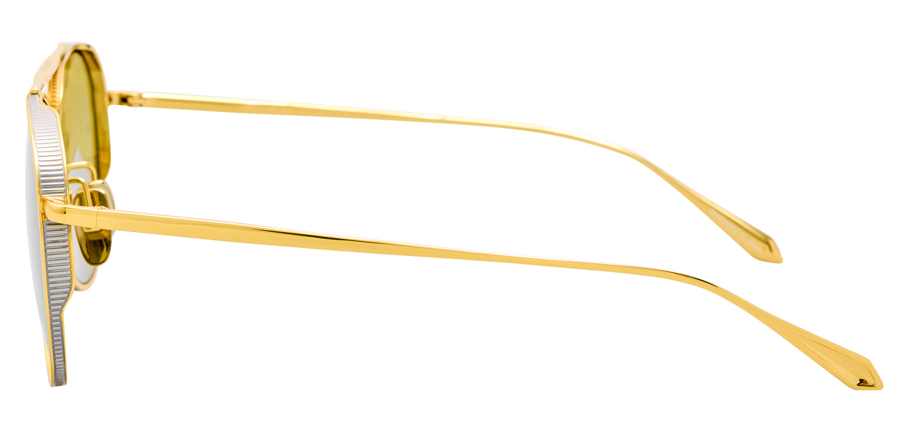 Color_LFL1547C5SUN - Meret Aviator Sunglasses in Yellow Gold and Green Photocrome