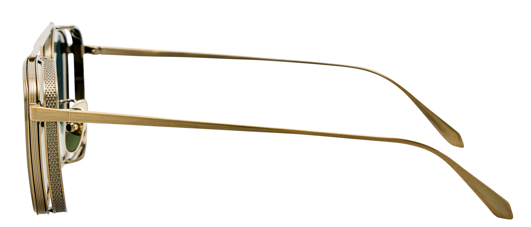 Color_LFL1558C5SUN - Varo Square Sunglasses in Antique Gold and Deep Green