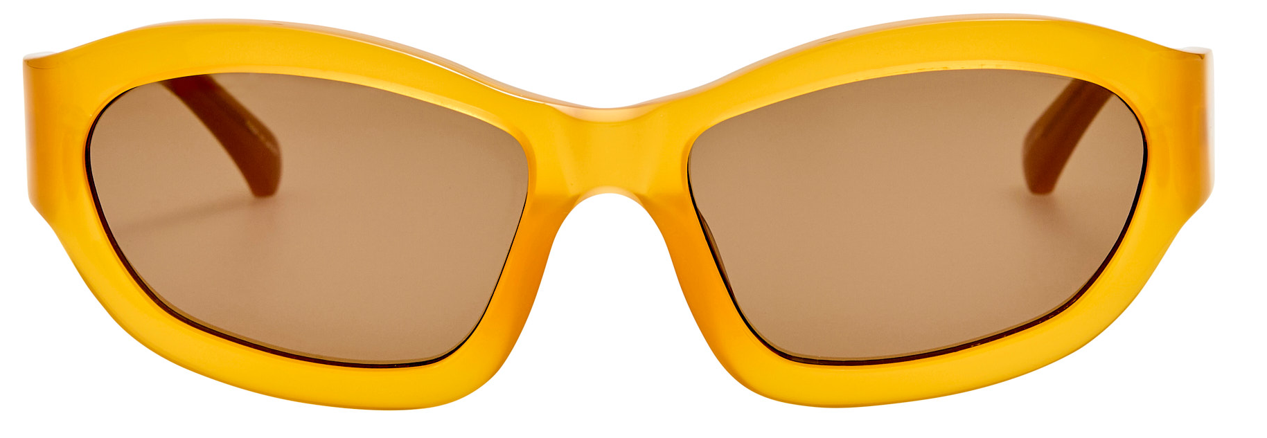 Color_DVN215C8SUN - Dries Van Noten 215 Wrap Sunglasses in Honey and Brown