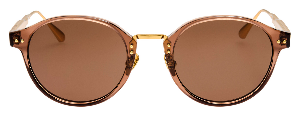 Color_LFL1535C10SUN - Marco Oval Sunglasses in Brown and Brown