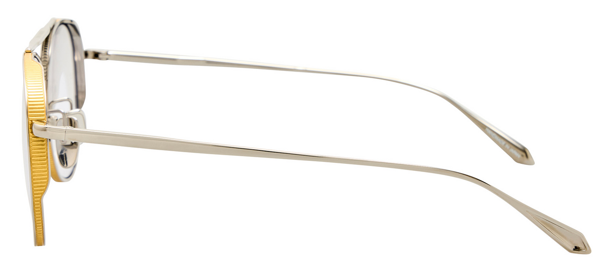Color_LFL1547C6SUN - Meret Aviator Sunglasses in Yellow Gold and Grey Photocrome