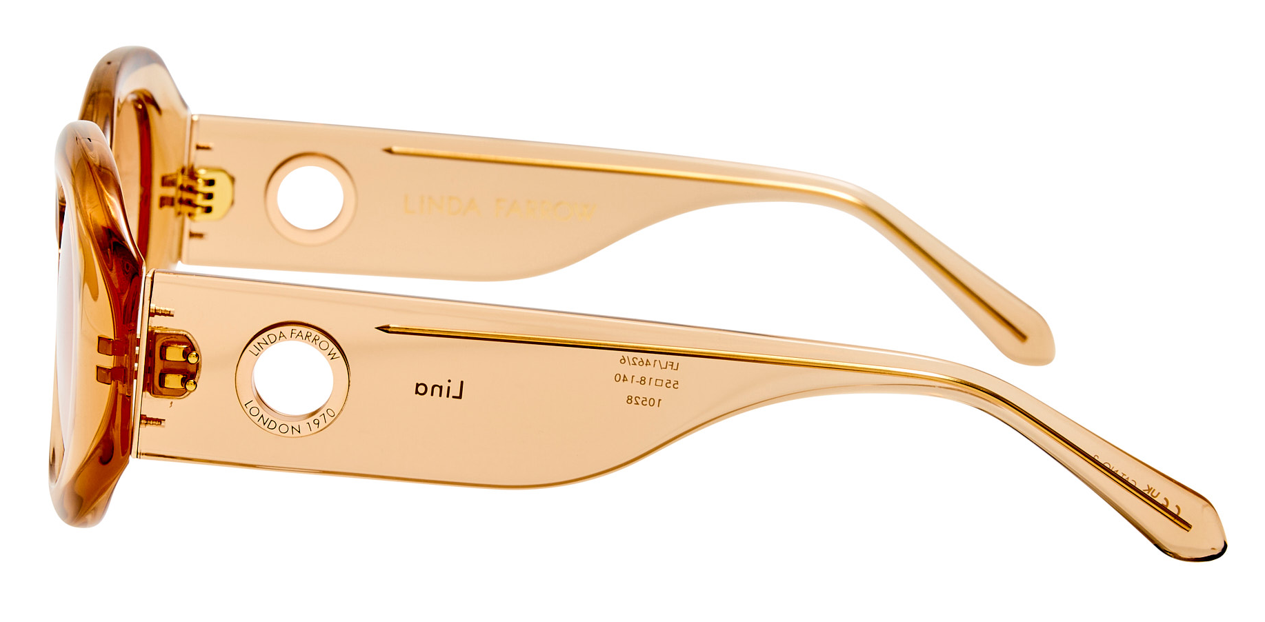 Color_LFL1462C6SUN - Lina Oval Frame Sunglasses in Honey and Camel Grad