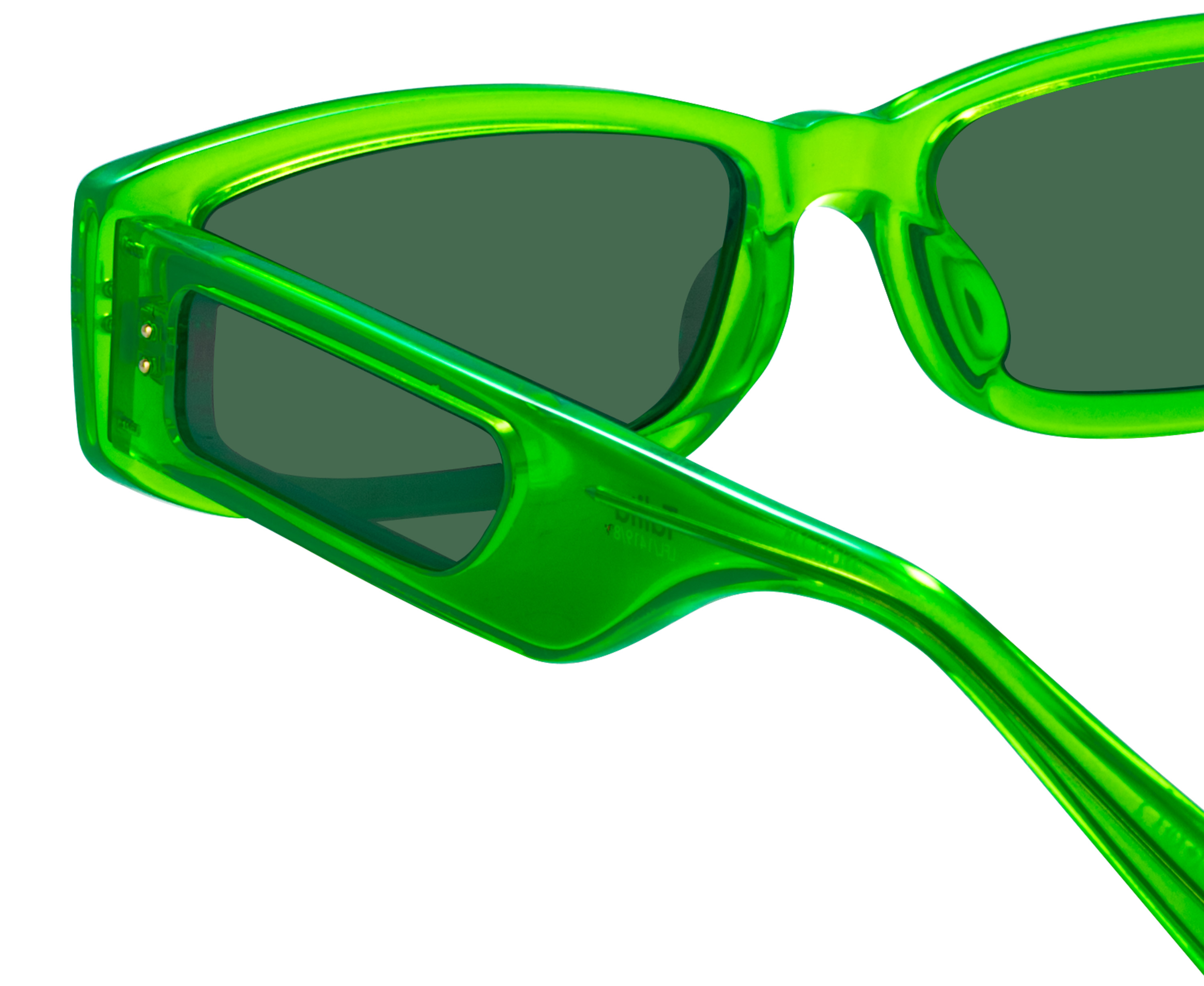 Color_LFL1419C8SUN - Talita Rectangular Sunglasses in Green Neon