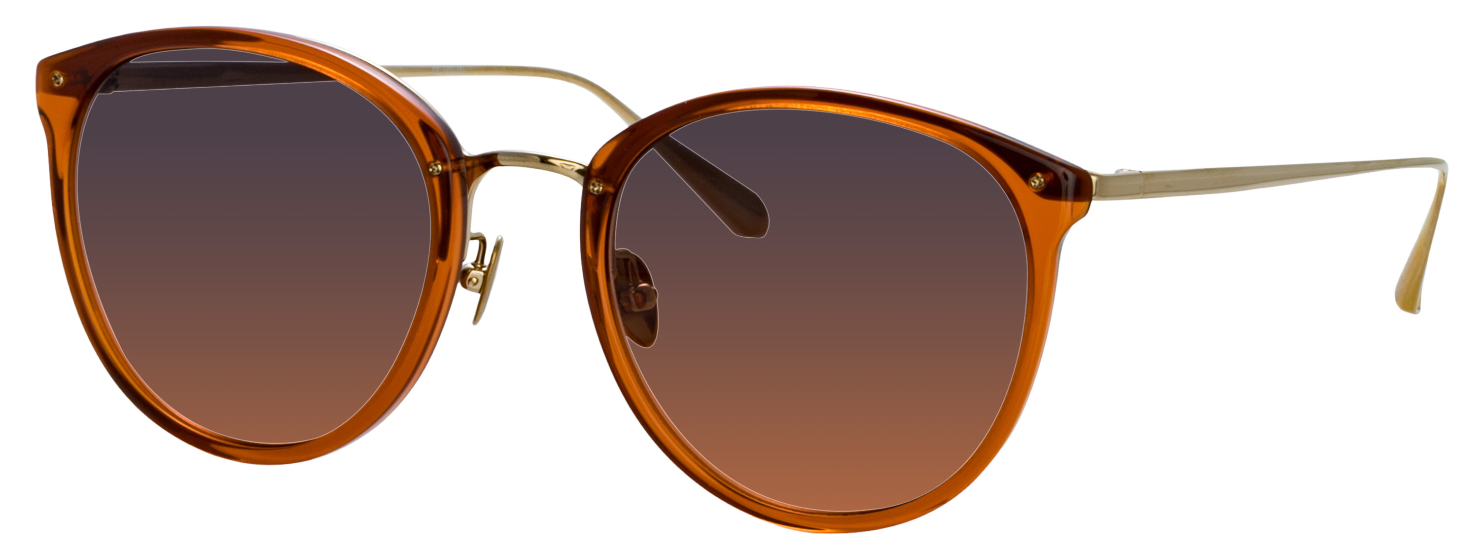Color_LFL251C93SUN - Calthorpe Oval Sunglasses in Orange and Dusk Grad