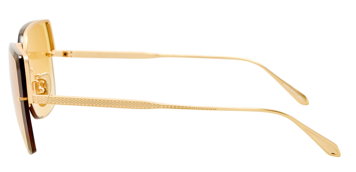 Color_LFL1779C4SUN - Ada Angular Sunglasses in Matt Champagne and Straw Grad