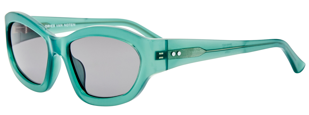 Color_DVN215C7SUN - Dries Van Noten 215 Wrap Sunglasses in Blue and Blue