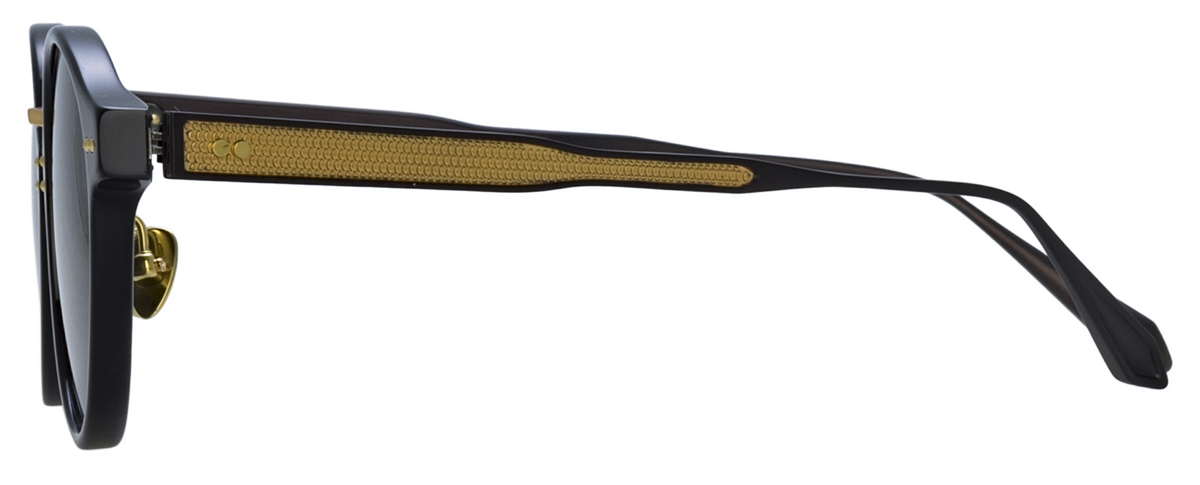 Color_LFL1535C1SUN - Marco Oval Sunglasses in Black and Grey