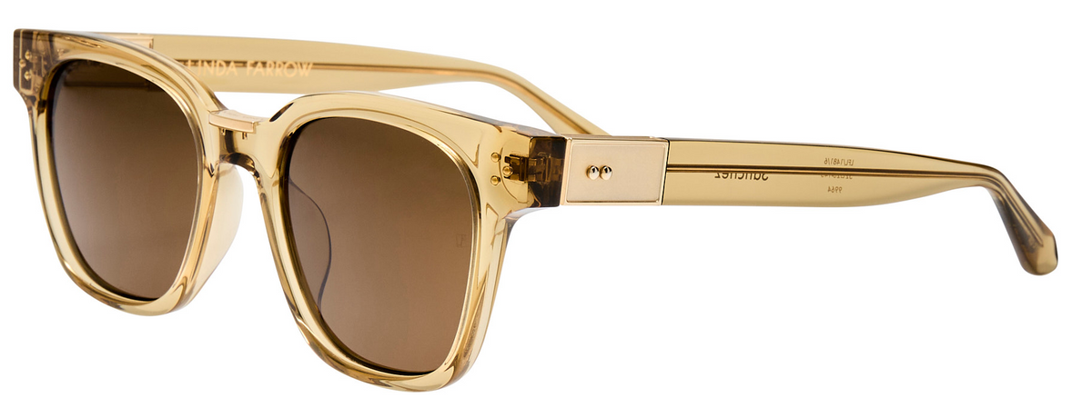Color_LFL1481C6SUN - Sanchez D-Frame Sunglasses in Khaki and Khaki