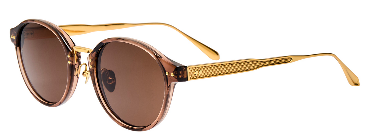 Color_LFL1535C10SUN - Marco Oval Sunglasses in Brown and Brown