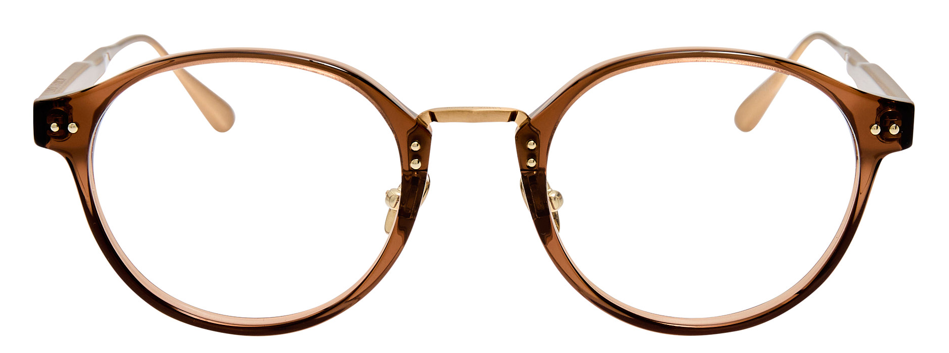 Color_LFL1535C11OPT - Marco Oval Optical Frame in Brown / Matt Champagne