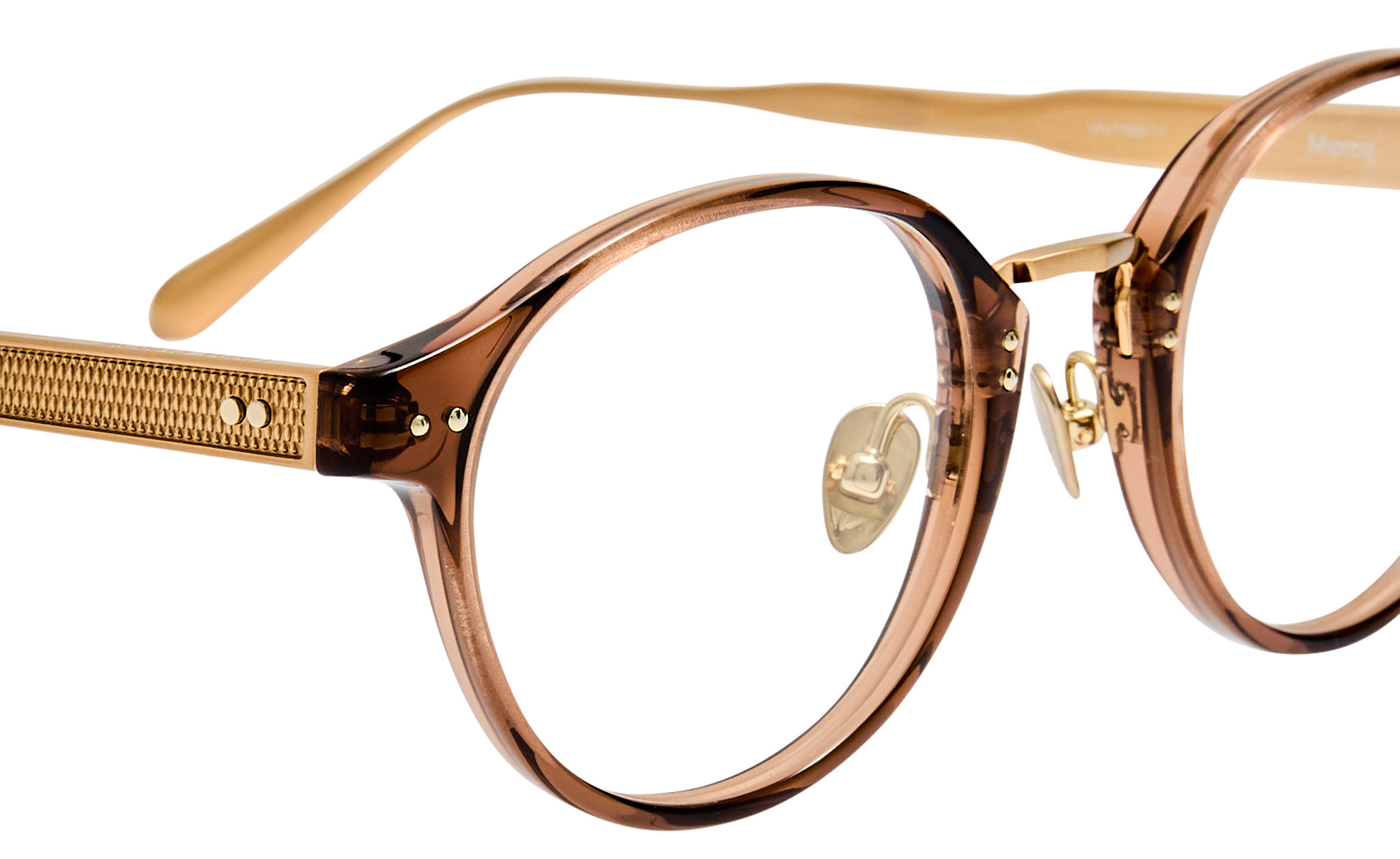 Color_LFL1535C11OPT - Marco Oval Optical Frame in Brown / Matt Champagne