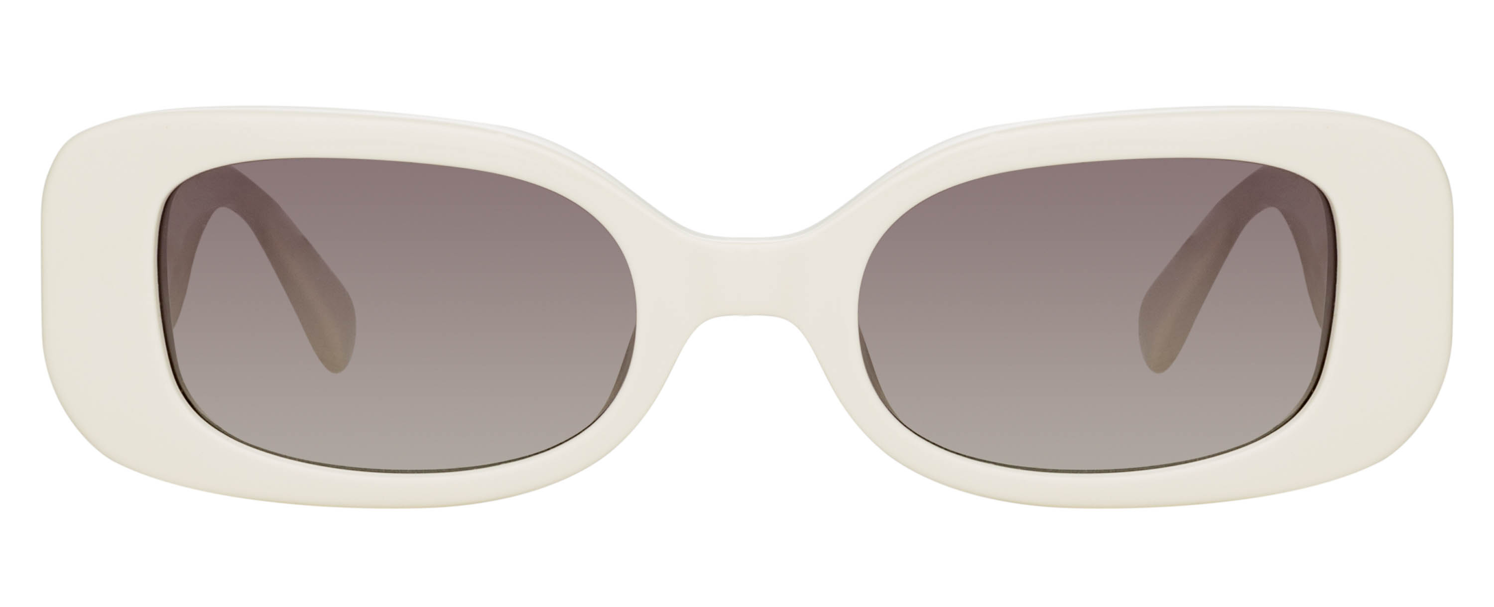 Color_LFL1117C3SUN - Lola Rectangular Sunglasses in White and Grey Gradient