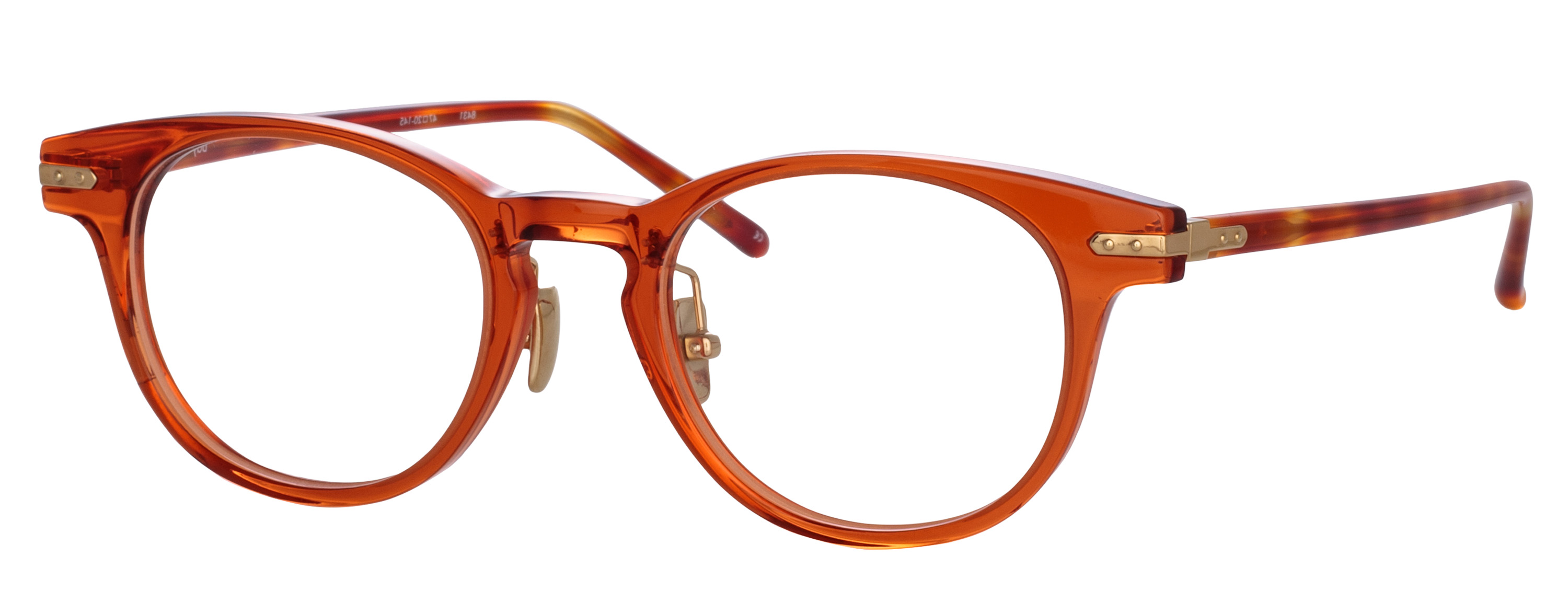 Color_LF25AC14OPT - Bray D-Frame Eyeglasses in Orange and Clear