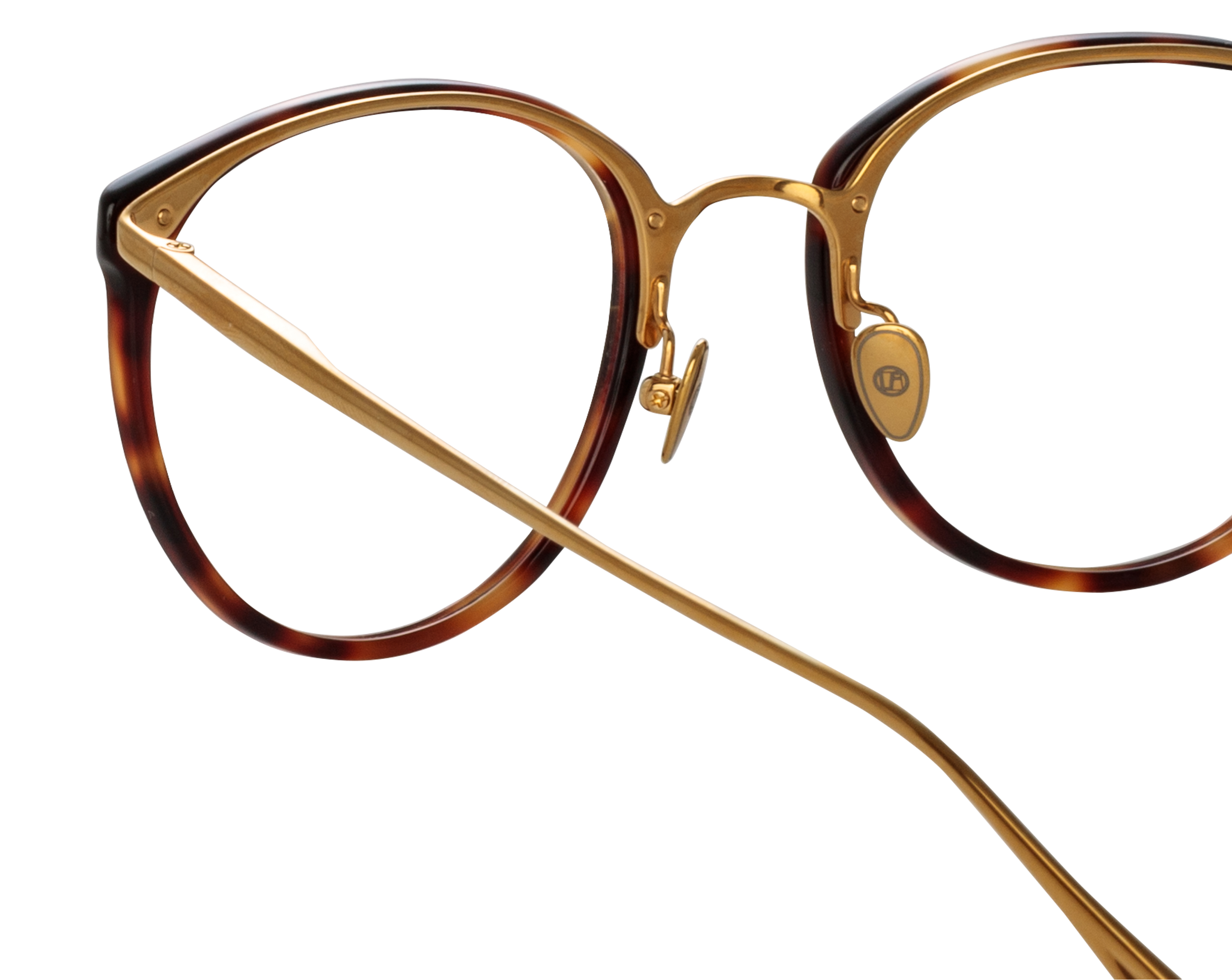 Color_LFLC251C92OPT - Calthorpe Oval Optical Frame in T-Shell / Yellow Gold