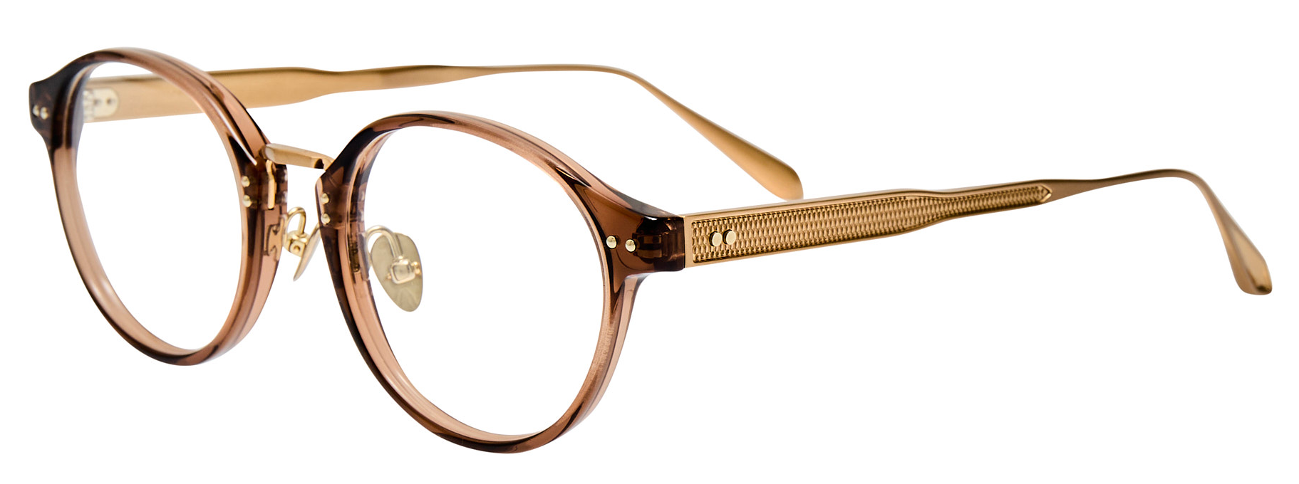 Color_LFL1535C11OPT - Marco Oval Optical Frame in Brown / Matt Champagne
