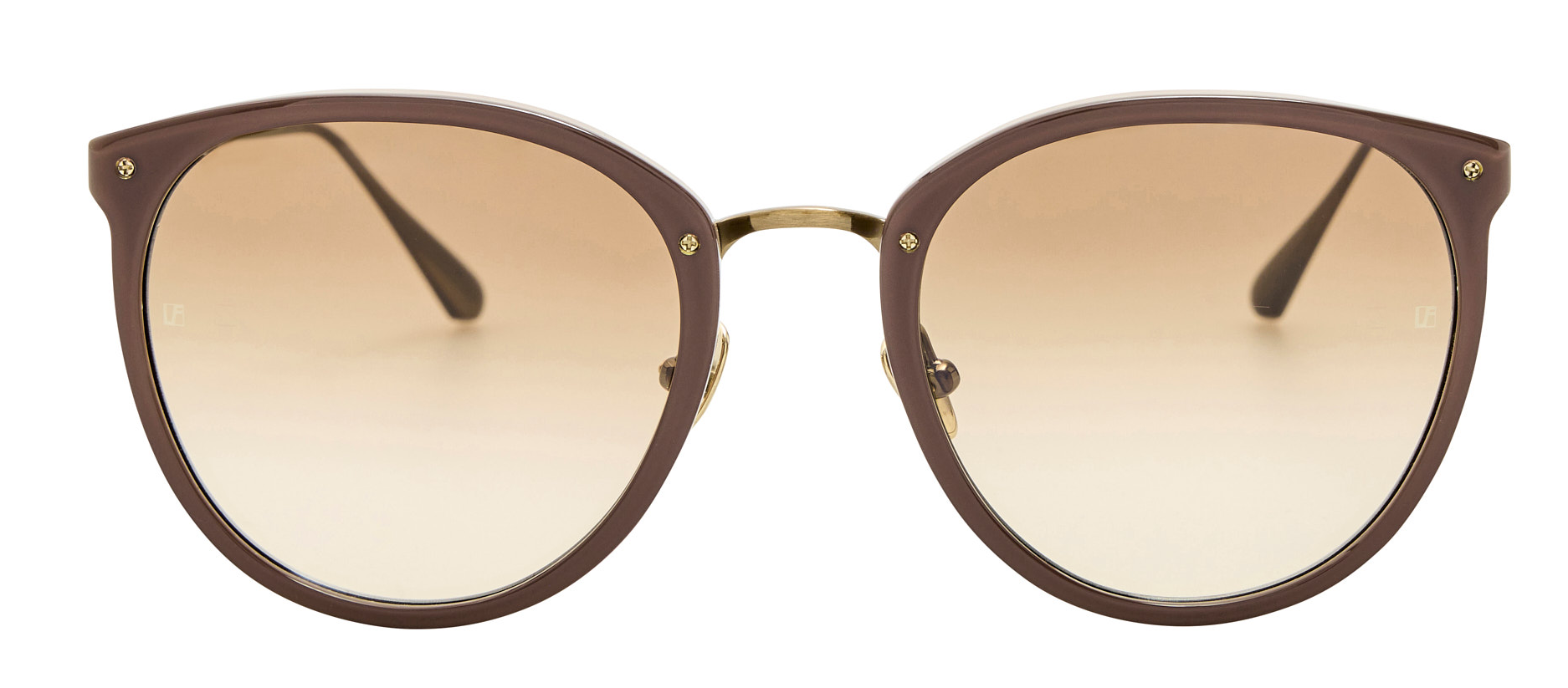 Color_LFL251C110SUN - Calthorpe Oval Sunglasses in Taupe and Mocha Grad