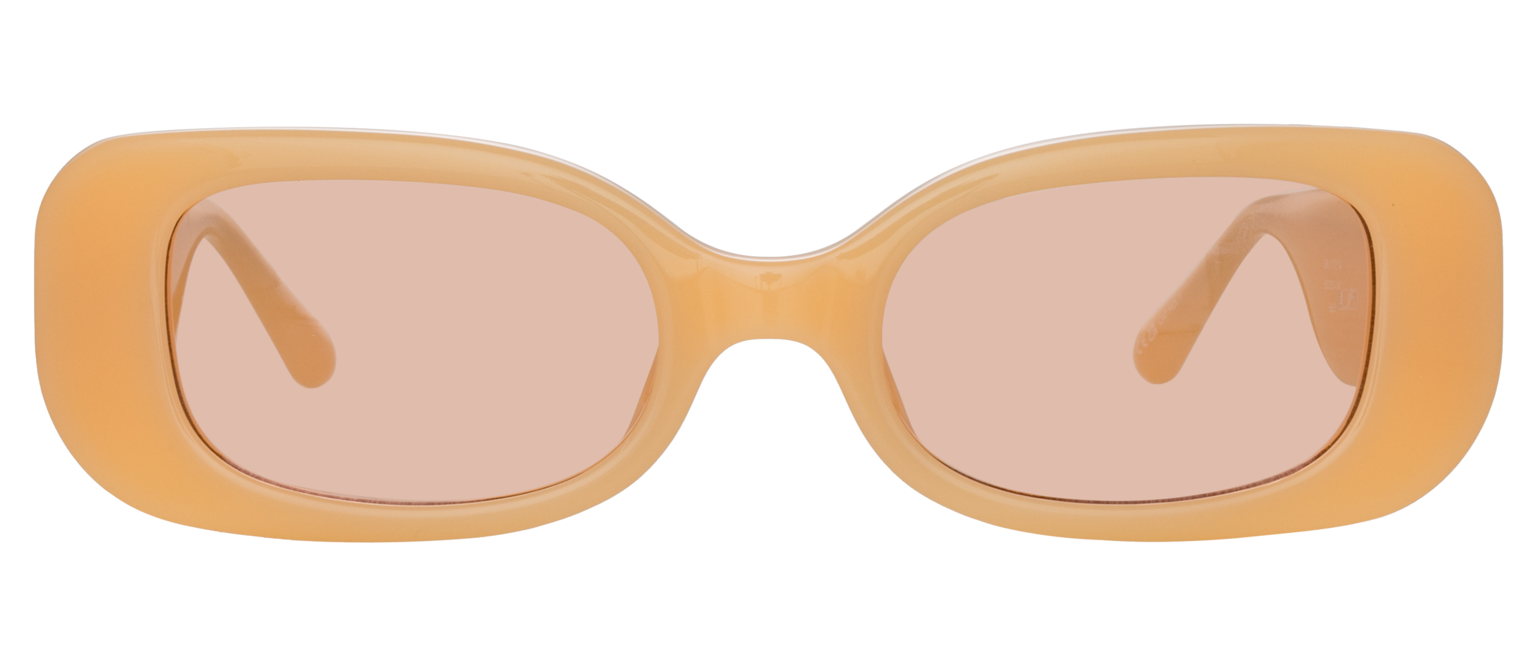 Color_LFL1117C14SUN - Lola Rectangular Sunglasses in Orange and Peach