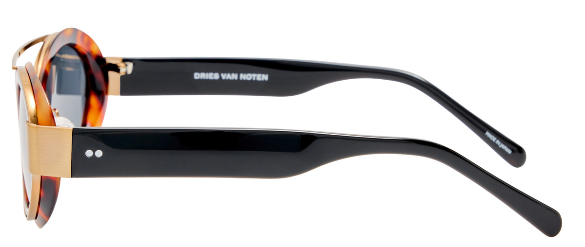 Color_DVN218C4SUN - Dries Van Noten 218 Cat Eye Sunglasses in Tortoise Shell and Grey
