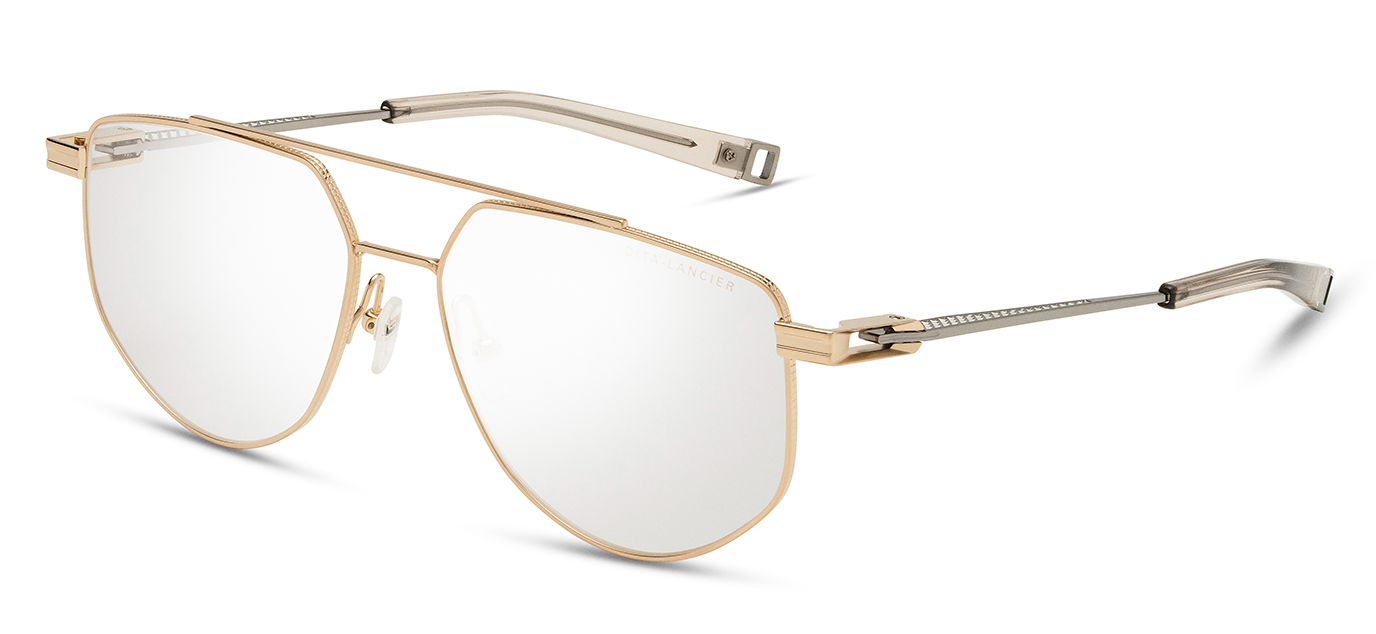 Color_DLX145-A-01 - White Gold - Shiny Silver - Khaki Crystal - Clear Blue Light Filter - Clear