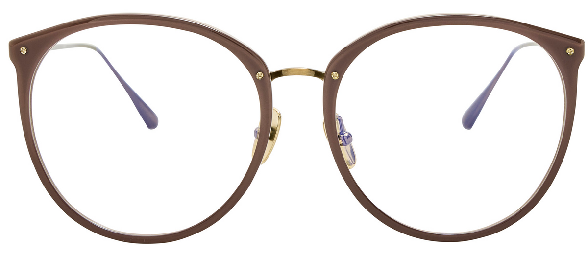 Color_LFL747C43OPT - Kings Oval Optical Frame in Taupe and Clear