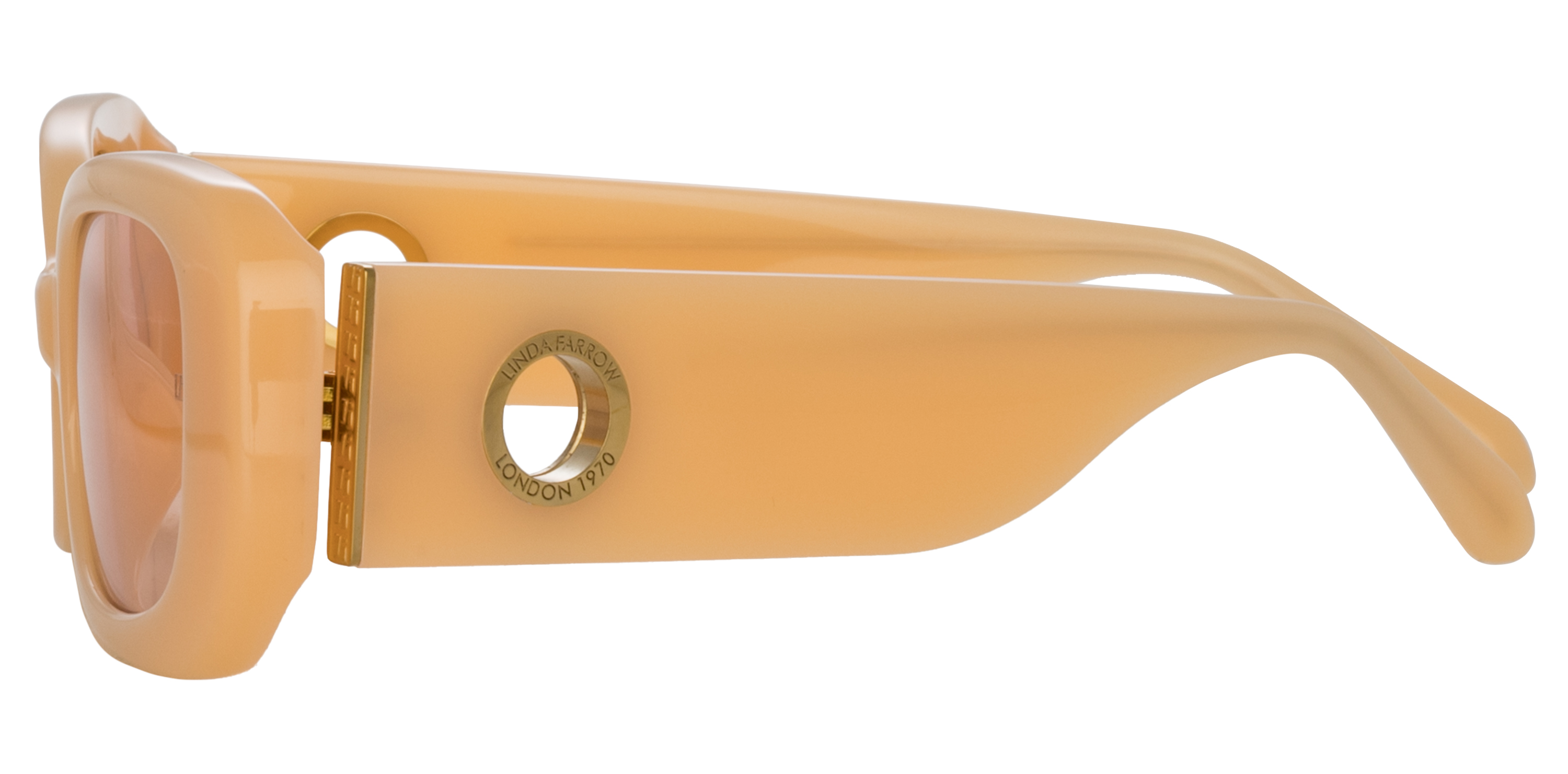 Color_LFL1117C14SUN - Lola Rectangular Sunglasses in Orange and Peach