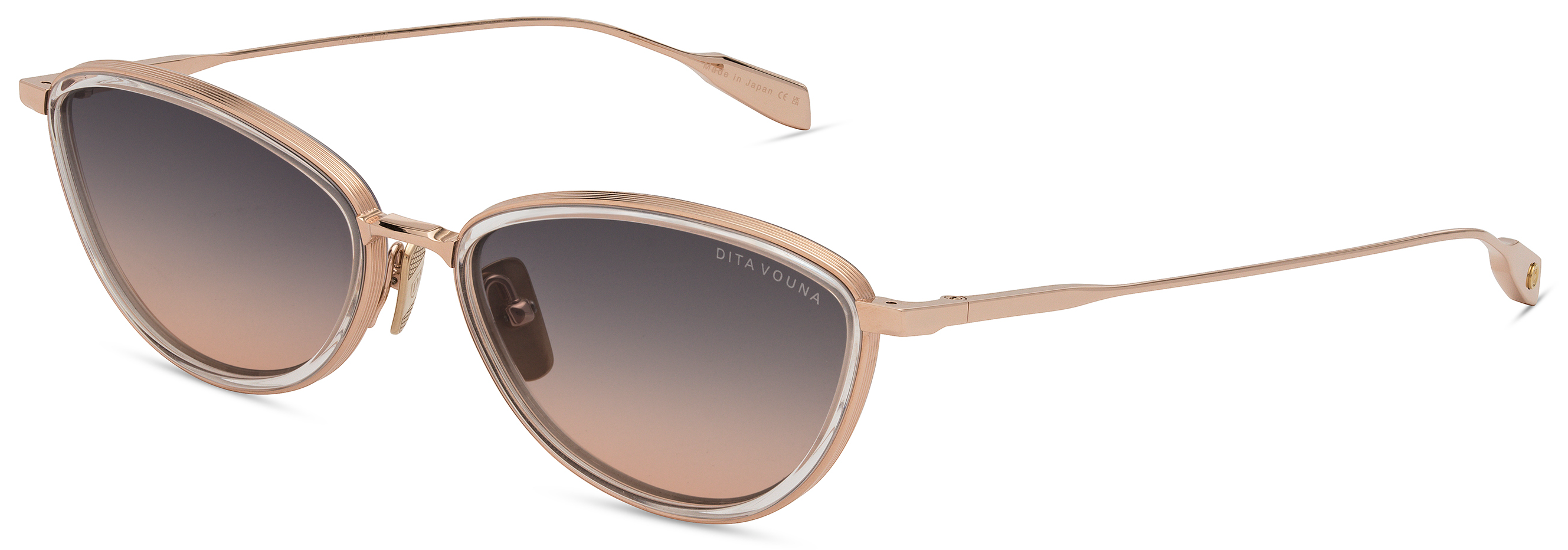 Color_DTS203-A-02 - Rose Gold - Clear / Dark Grey To Peach Gradient