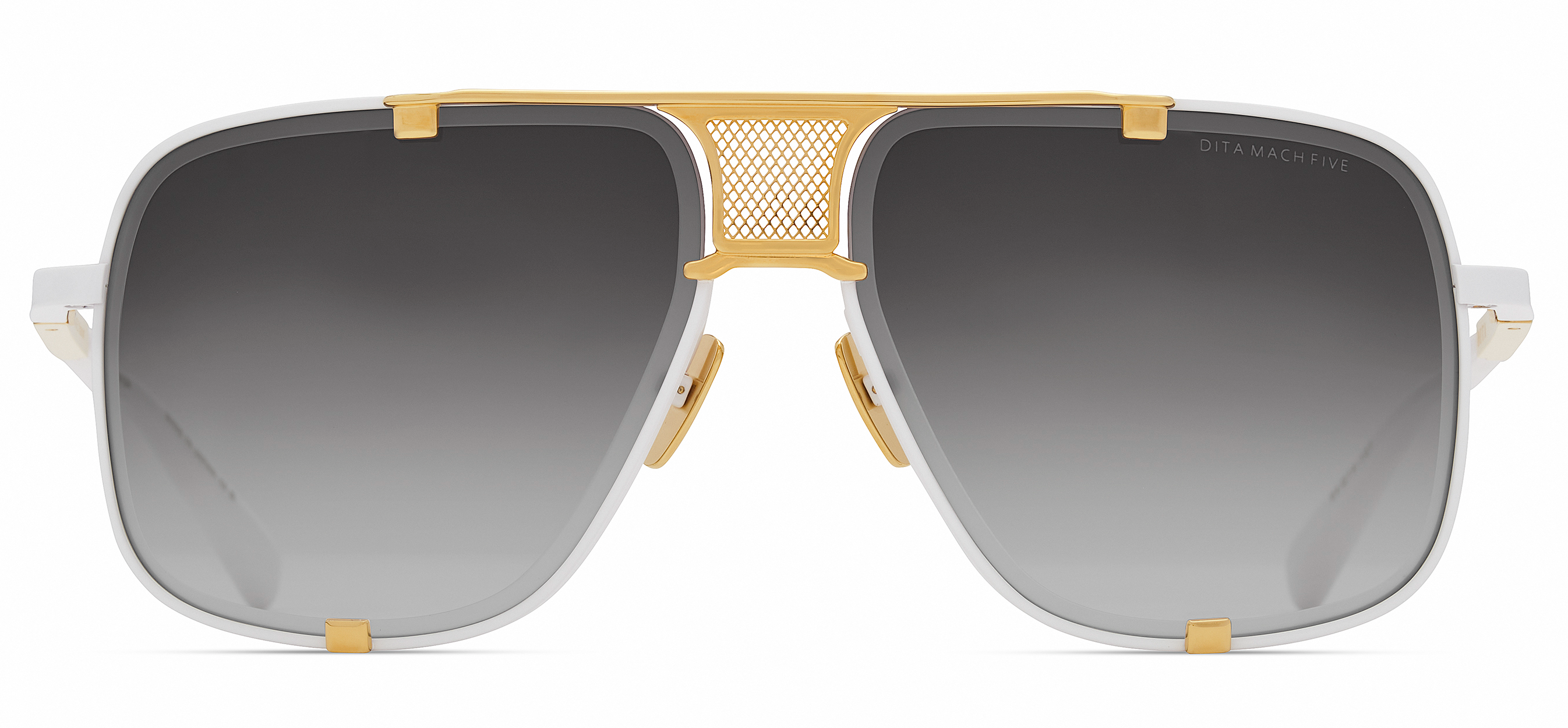 Color_DRX-2087-J-WHT-GLD-64 - Matte White Yellow Gold / Grey To Clear Gradient