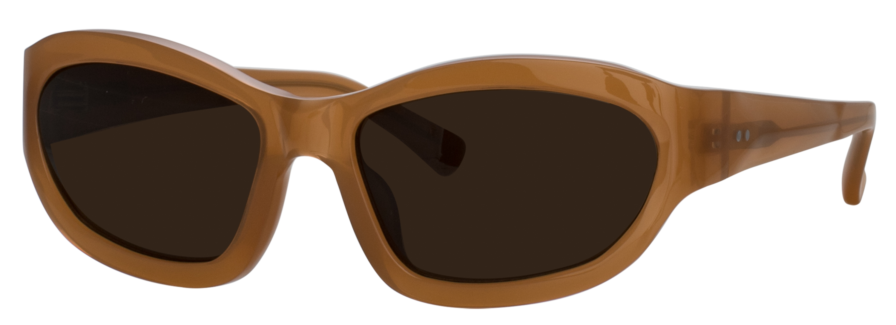 Color_DVN215C3SUN - Dries Van Noten 215 Wrap Sunglasses in Brown and Brown