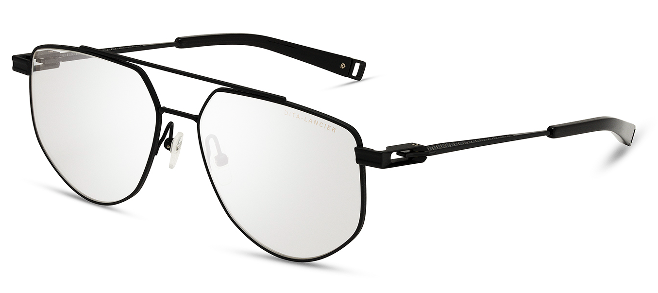 Color_DLX145-A-02 - Matte Black - Glossy Black - Black Glass - Clear Blue Light Filter - Clear