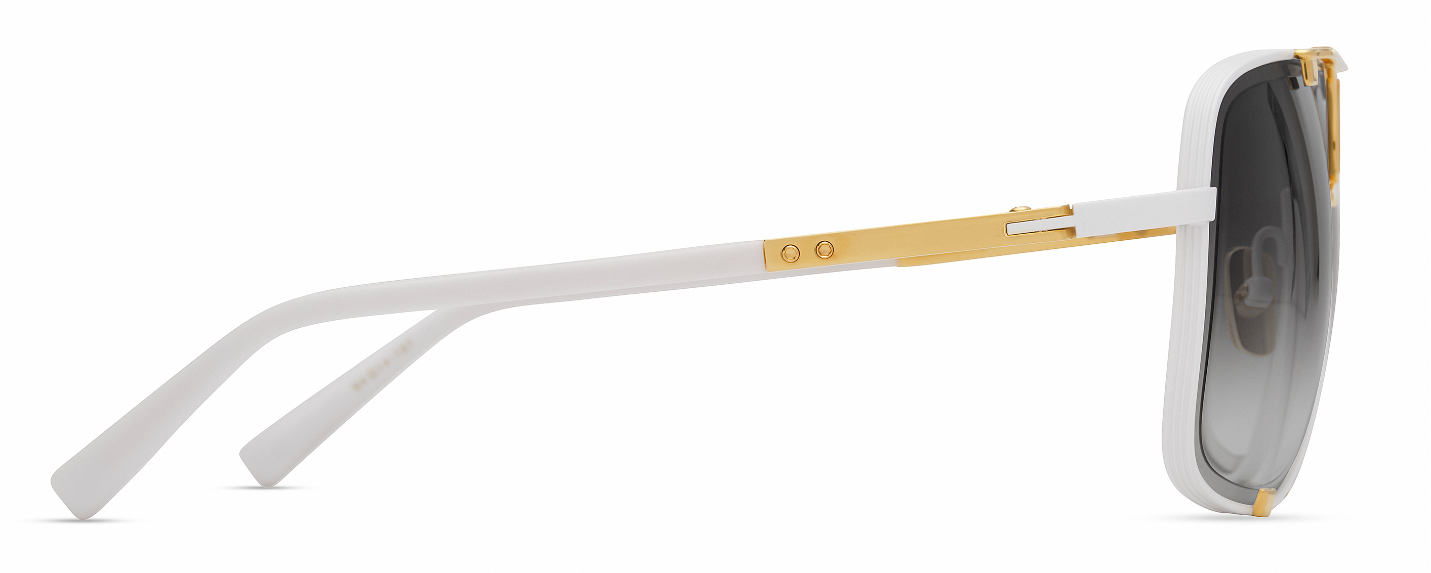 Color_DRX-2087-J-WHT-GLD-64 - Matte White Yellow Gold / Grey To Clear Gradient
