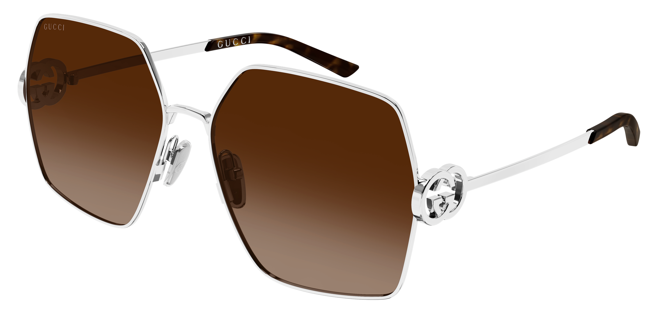 Color_GG2163S-003 - SILVER - SILVER - GRADIENT BROWN