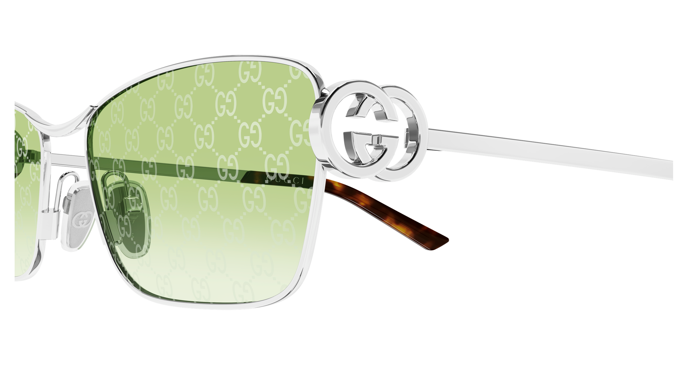 Color_GG2045S-004 - Silver - Silver - Green Mirrior Gradient