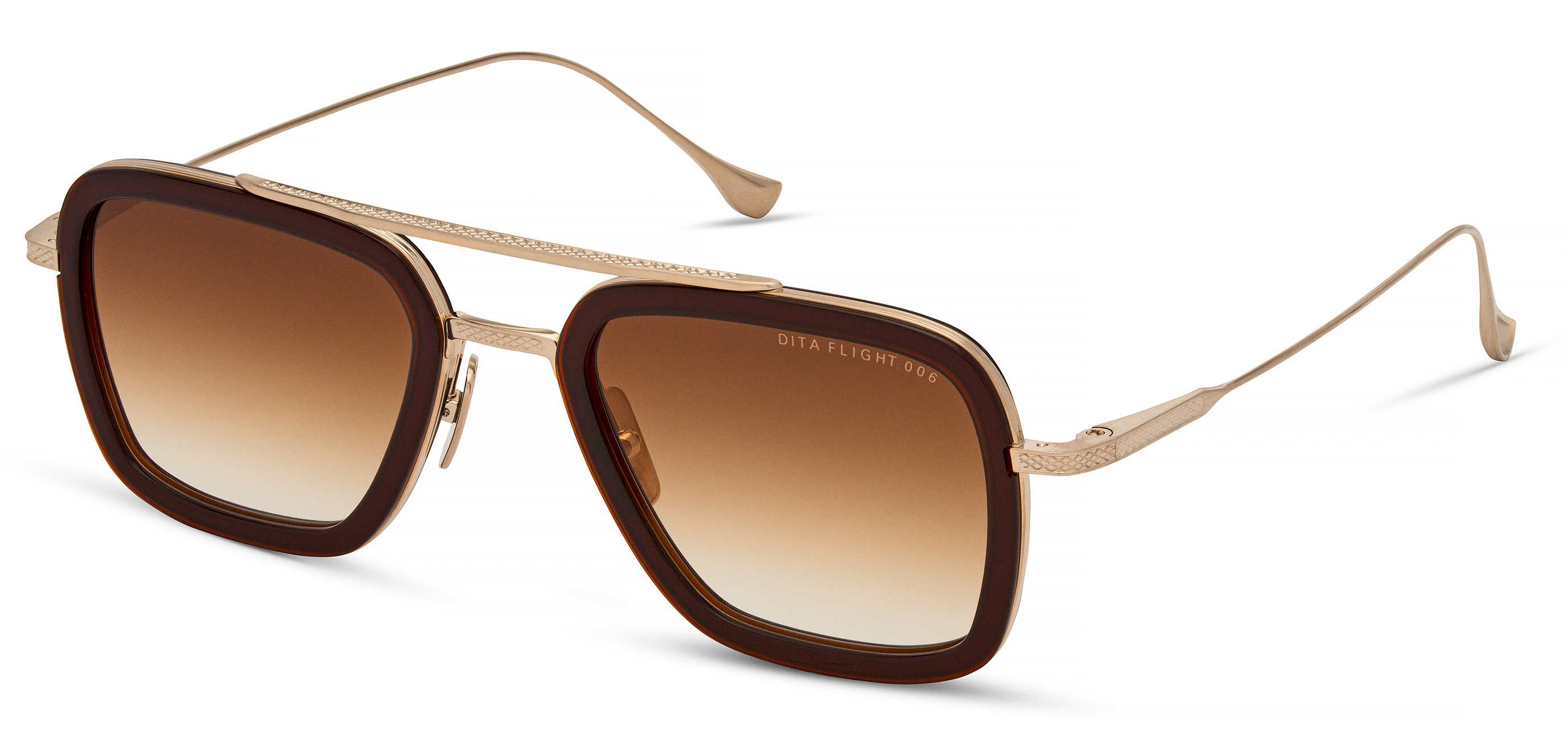 Color_7806-W-RTB-GLD-52 - Root Beer - Antique White Gold / Brown to Clear Gradient