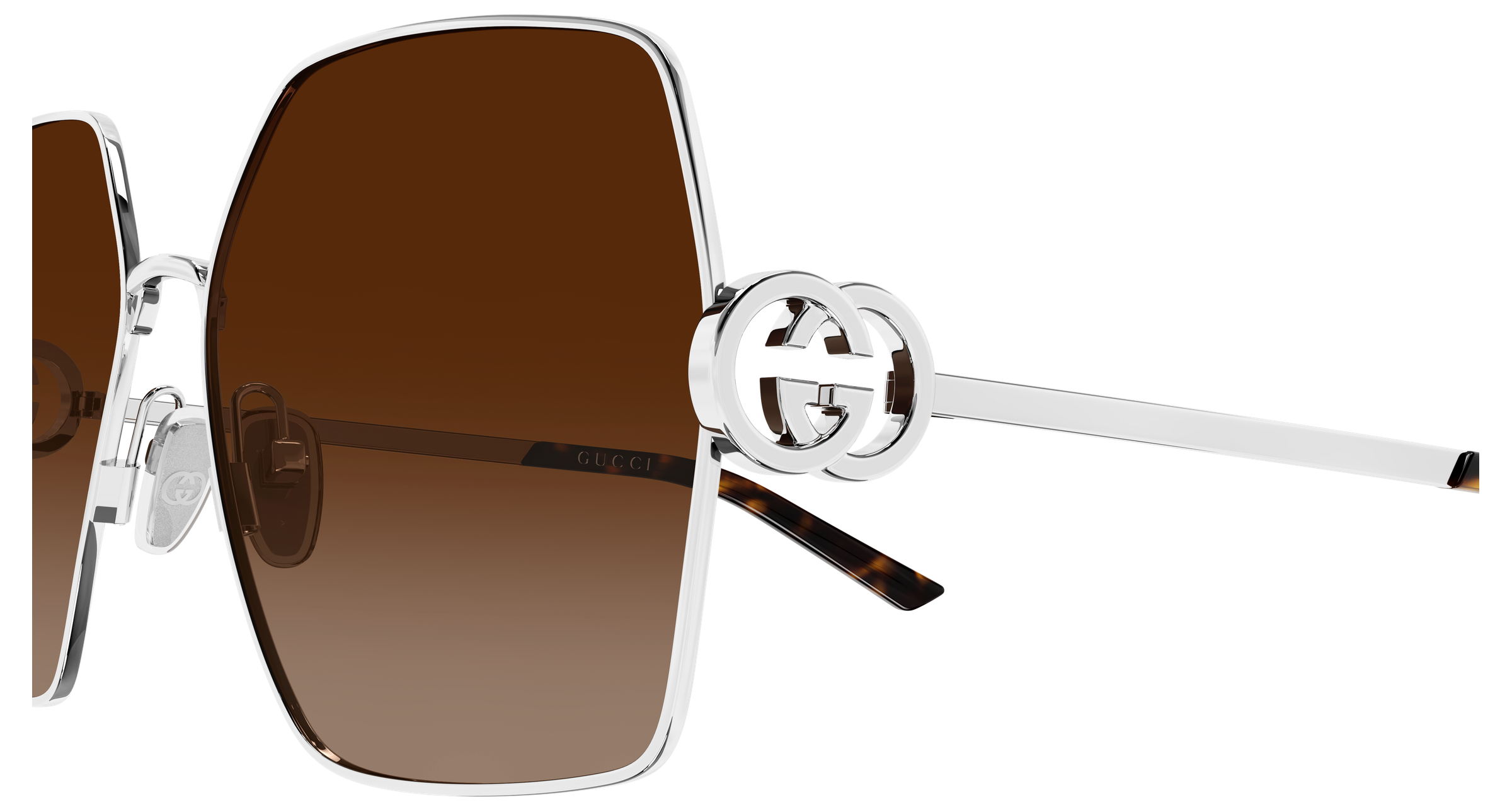 Color_GG2163S-003 - SILVER - SILVER - GRADIENT BROWN