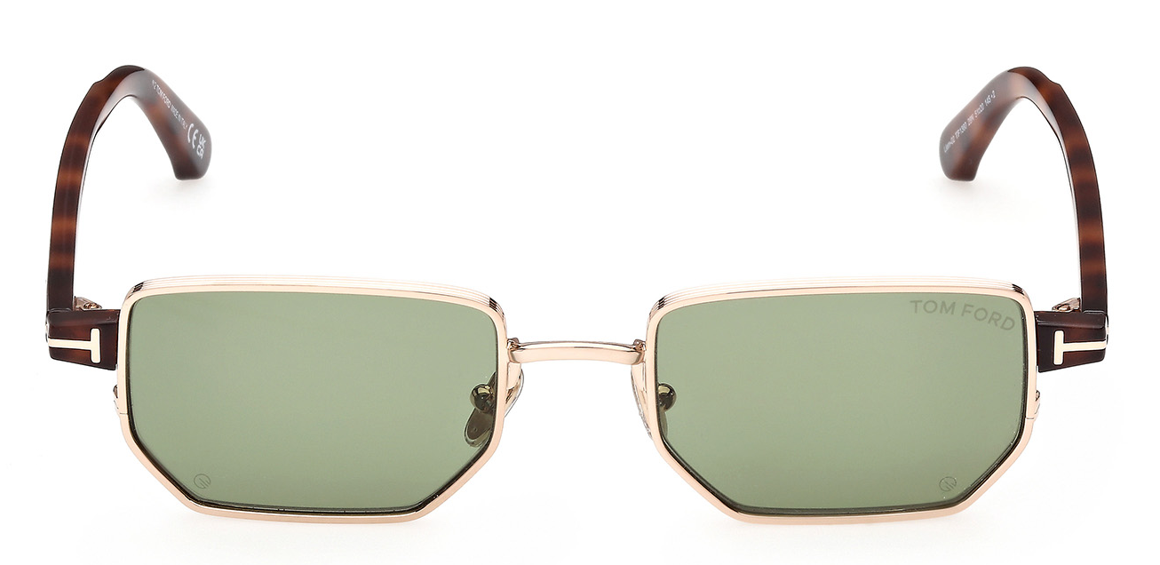 Color_28N - Shiny Rose Gold - Blonde Havana / Green Cat. 2
