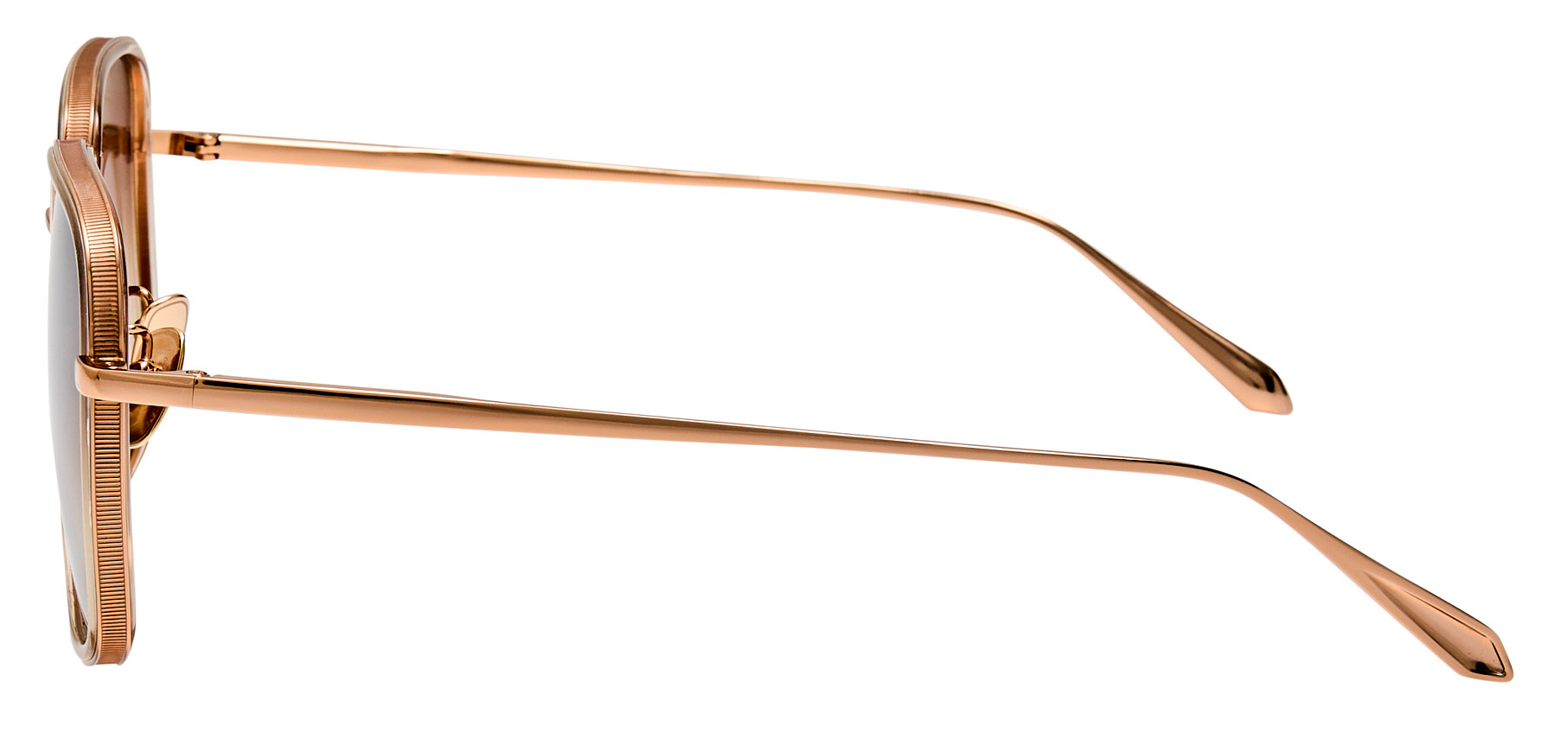 Color_LFL1581C5SUN - Alicia Square Sunglasses in Rosa Gold and Mocha Grad