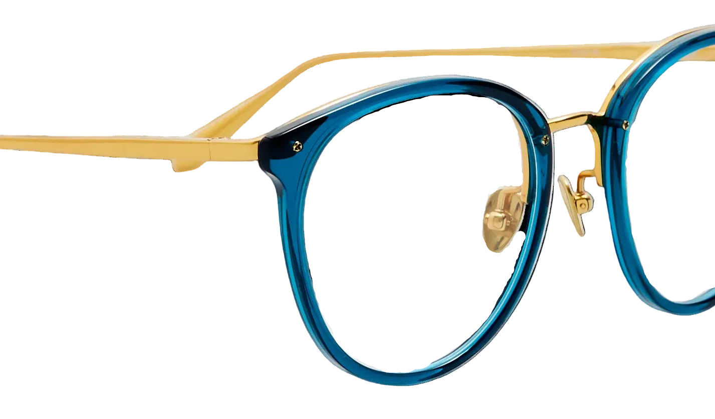 Color_LFL251C98OPT - Calthorpe Oval Optical Frame Blue and Clear