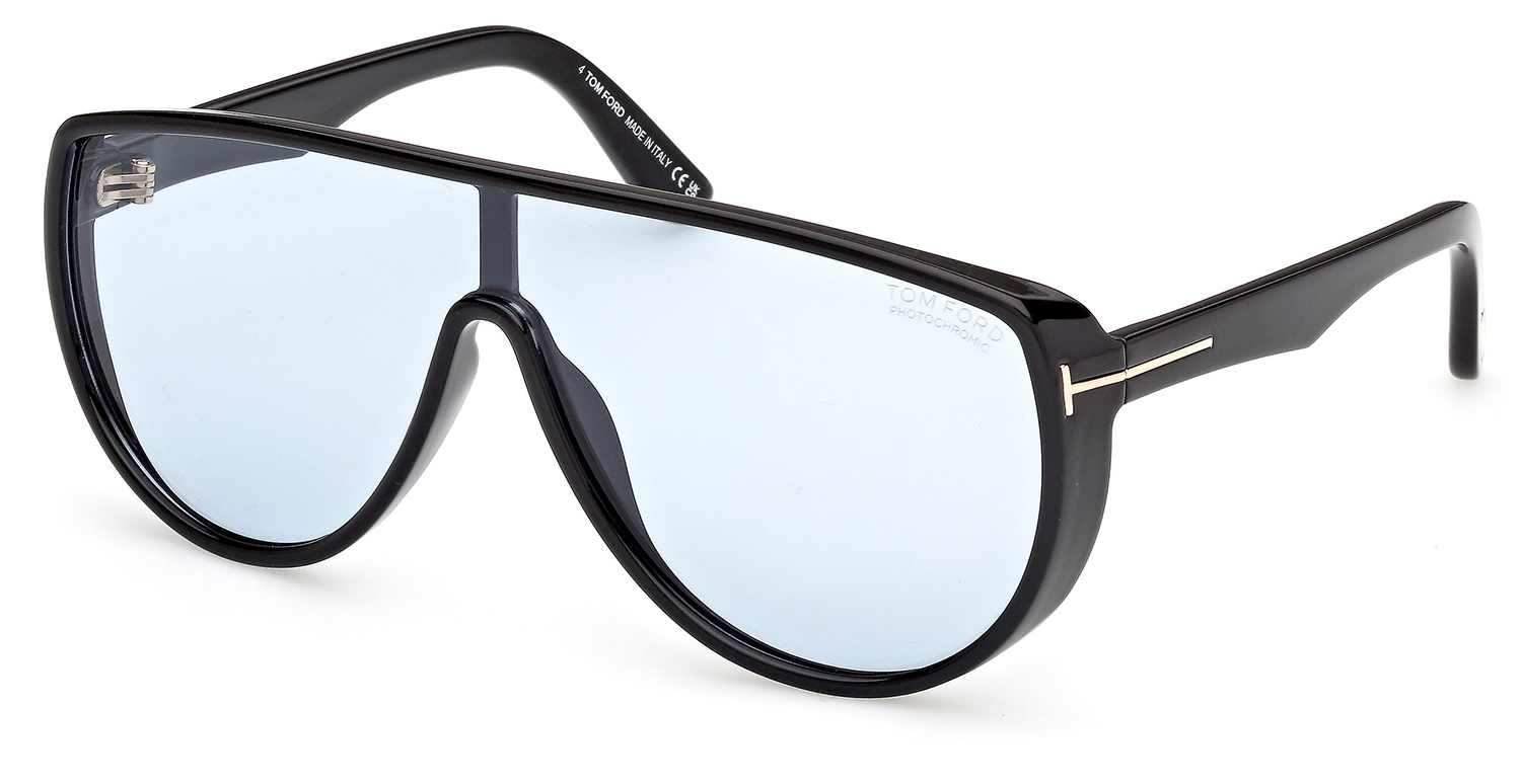 Color_01V - Shiny Black - Shiny Black / Blue Photocromatic Cat 1 to 3